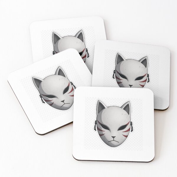 Item preview, ANBU Fox Mask – Dark Anime Ninja Aesthetic designed and sold by ZenOtaku Lab.