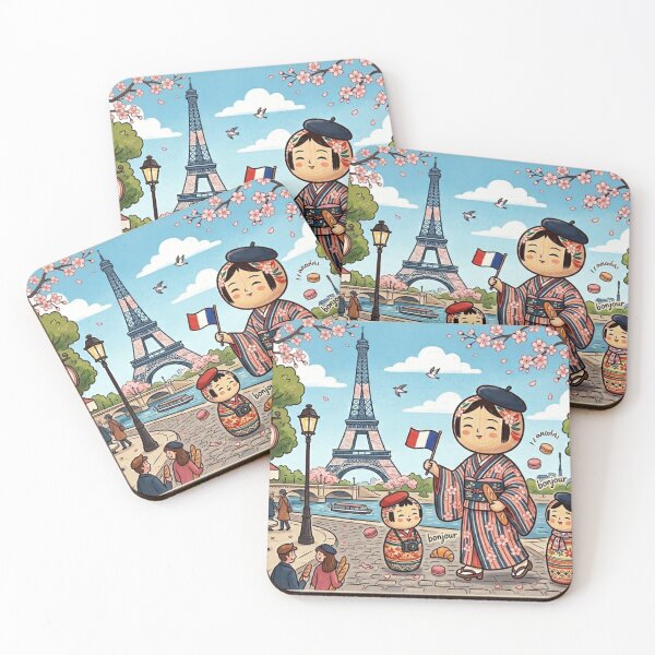 Item preview, Kokeshi Dolls in Paris: A Japanese Journey to France designed and sold by Kokeshidreams.