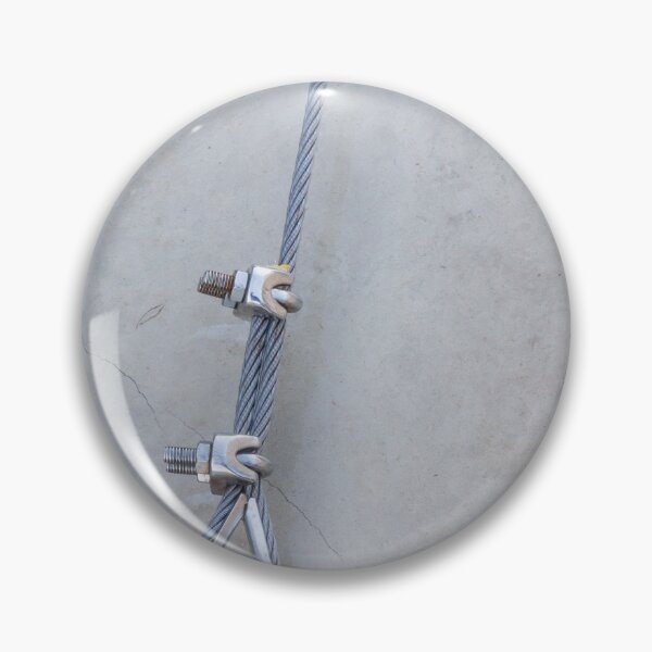 Item preview, Steel Cable Anchor With Wire Rope Thimble and Turnbuckle Hardware Secured to Concrete Wall designed and sold by Nmallia.