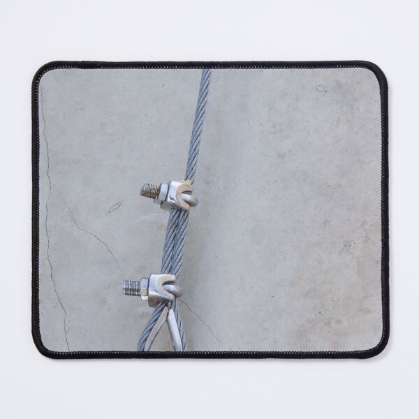 Item preview, Steel Cable Anchor With Wire Rope Thimble and Turnbuckle Hardware Secured to Concrete Wall designed and sold by Nmallia.