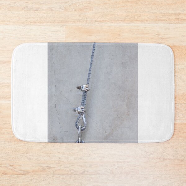 Item preview, Steel Cable Anchor With Wire Rope Thimble and Turnbuckle Hardware Secured to Concrete Wall designed and sold by Nmallia.