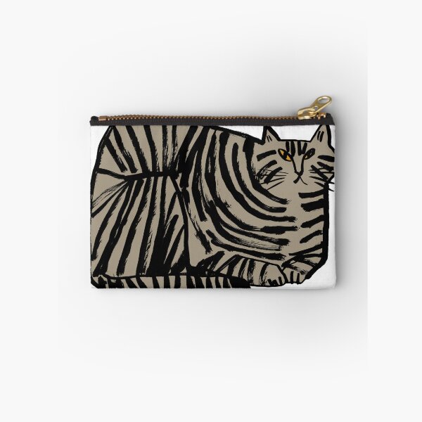 Item preview, Striped Cat – Minimal Graphic Cat Illustration designed and sold by Lunar Fern.