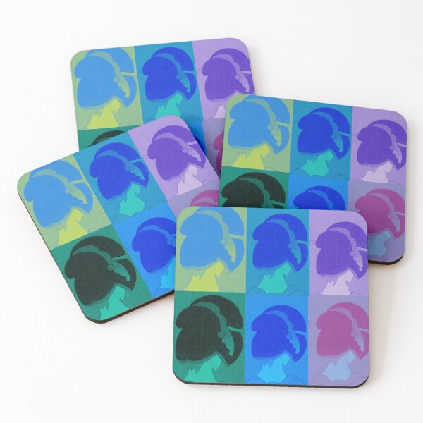 Item preview, Japanese Pop Art Geisha - Retro 6-Color Mosaic Pattern designed and sold by Kokeshidreams.