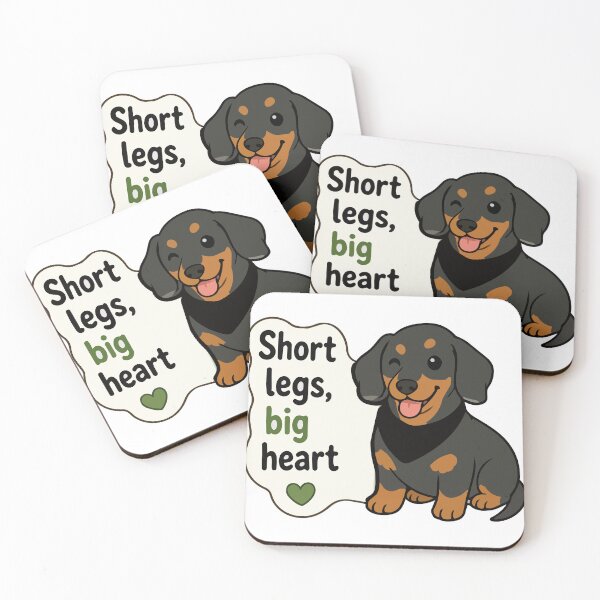 Item preview, Short Legs Big Heart Dachshund Quote Sticker – Cute Sausage Dog Lover Sticker designed and sold by Olivra.