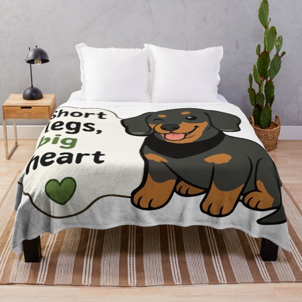 Item preview, Short Legs Big Heart Dachshund Quote Sticker – Cute Sausage Dog Lover Sticker designed and sold by Olivra.