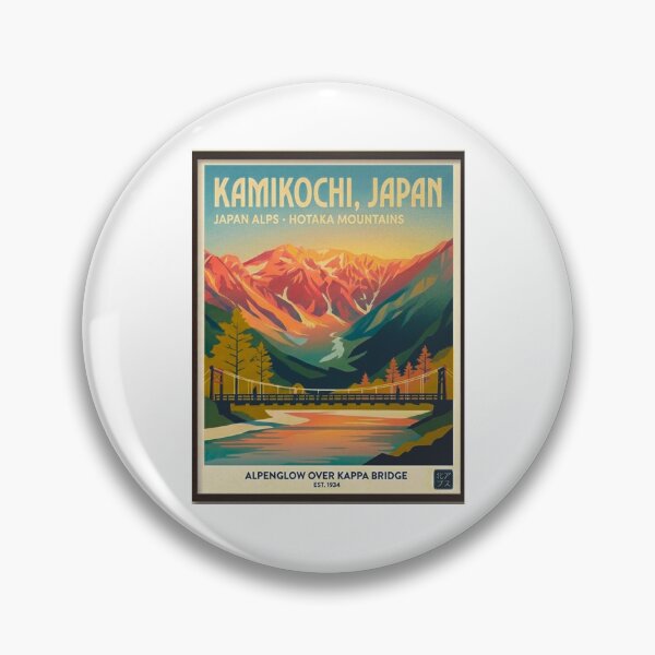 Item preview, Kamikochi Japan Alps Sunrise - Vintage Outdoor Poster designed and sold by Kokeshidreams.