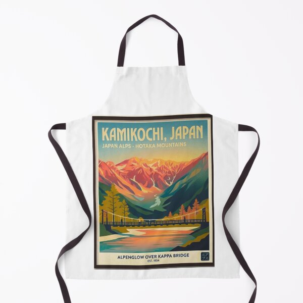 Item preview, Kamikochi Japan Alps Sunrise - Vintage Outdoor Poster designed and sold by Kokeshidreams.