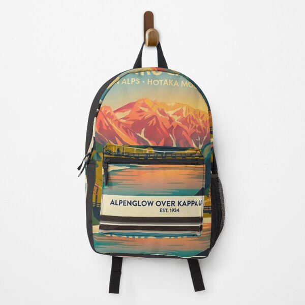 Item preview, Kamikochi Japan Alps Sunrise - Vintage Outdoor Poster designed and sold by Kokeshidreams.