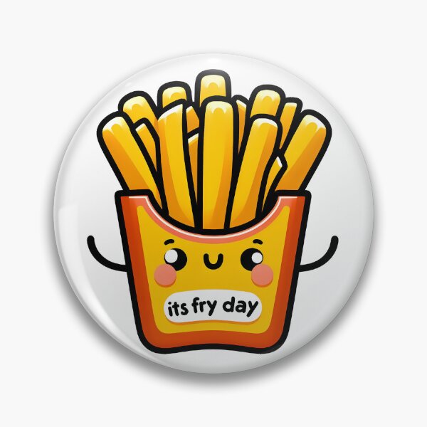 Item preview, It’s Fry Day – French Fries in Takeaway Box Funny Food Illustration designed and sold by BobaBunny76.