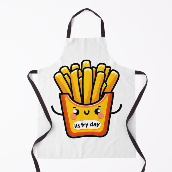 Item preview, It’s Fry Day – French Fries in Takeaway Box Funny Food Illustration designed and sold by BobaBunny76.