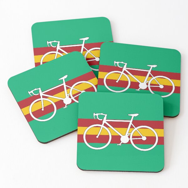 Item preview, spain cycling bike silhouette – vuelta a españa inspired mountain bike design with spanish flag colors designed and sold by rikyfreestyle.