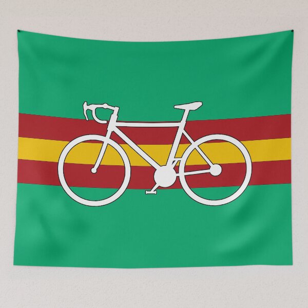 Item preview, spain cycling bike silhouette – vuelta a españa inspired mountain bike design with spanish flag colors designed and sold by rikyfreestyle.