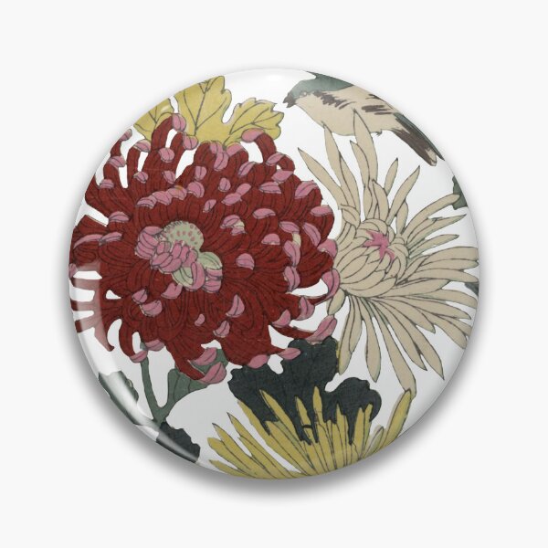 Item preview, Vintage Japanese : Chrysanthemum and Bird designed and sold by Kokeshidreams.