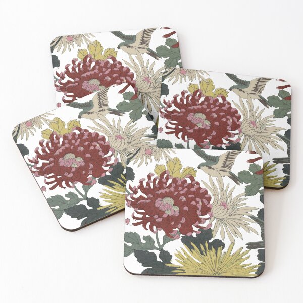 Item preview, Vintage Japanese : Chrysanthemum and Bird designed and sold by Kokeshidreams.