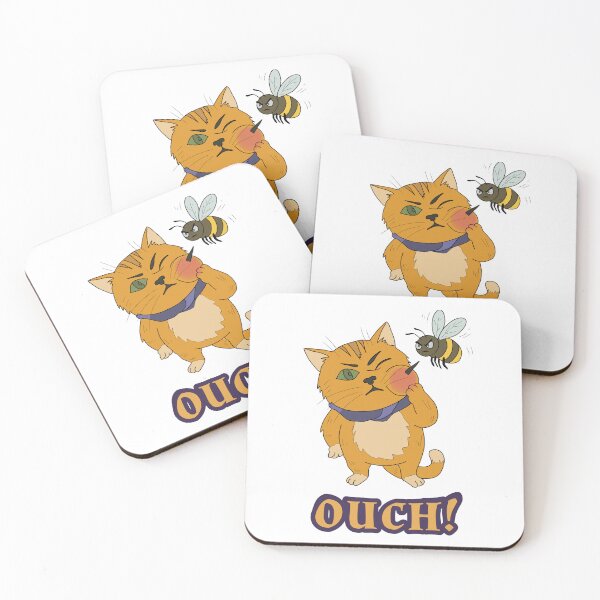 Item preview, Funny Orange Cat Summer Bee Sting designed and sold by LeshanArt.