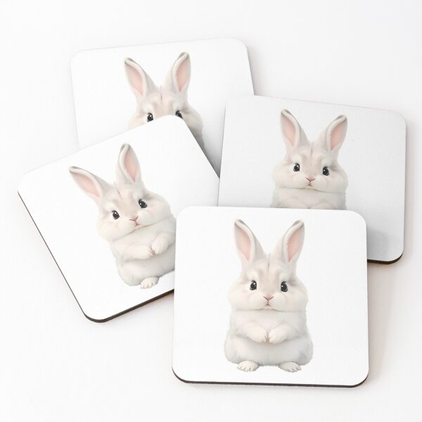 Item preview, Minimalist Fluffy White Bunny - Cute Pure Rabbit Illustration designed and sold by lovelistivkaa.