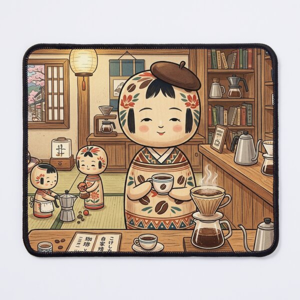 Item preview, The Kokeshi Coffee House: A Blend of Tradition and Aroma designed and sold by Kokeshidreams.