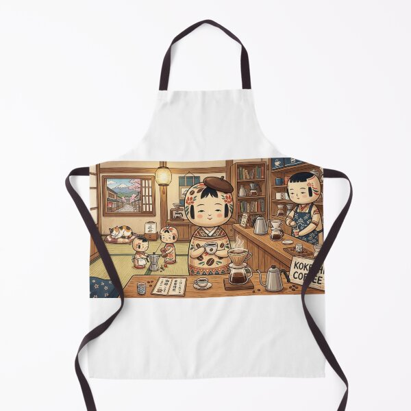 Item preview, The Kokeshi Coffee House: A Blend of Tradition and Aroma designed and sold by Kokeshidreams.