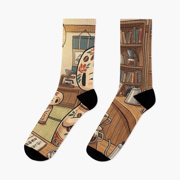 Item preview, The Kokeshi Coffee House: A Blend of Tradition and Aroma designed and sold by Kokeshidreams.