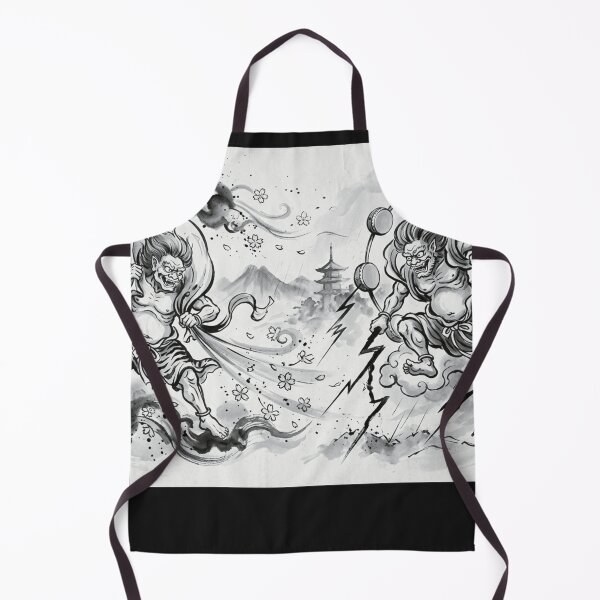 Item preview, Fujin and Raijin: Japanese Gods of Wind and Thunder designed and sold by Kokeshidreams.