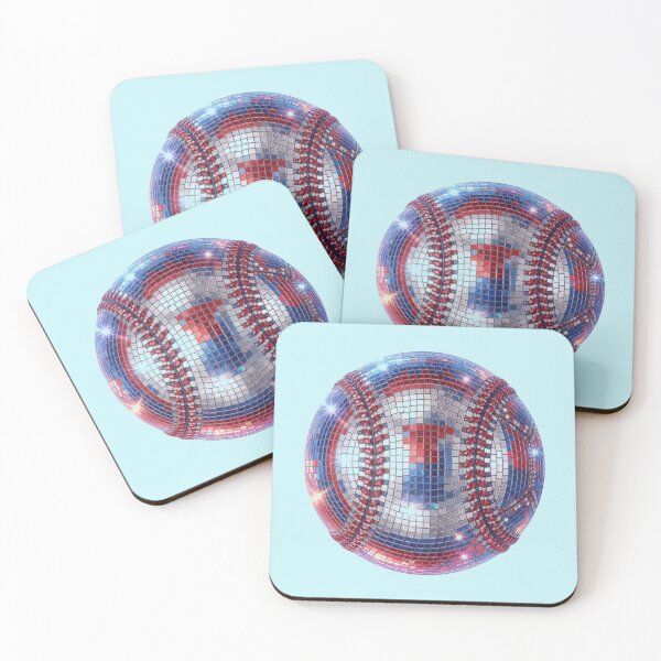 Item preview, Retro Patriotic Baseball - Fourth of July Mirror Ball designed and sold by BVDigitalArt.