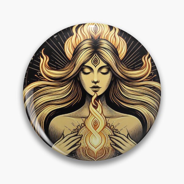 Item preview, She is Fire – Divine Feminine Flame Illustration designed and sold by Roberta Calabrese.