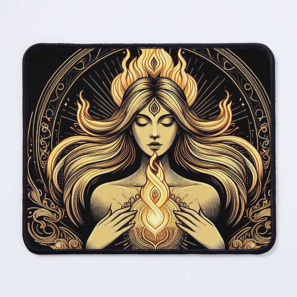Item preview, She is Fire – Divine Feminine Flame Illustration designed and sold by Roberta Calabrese.