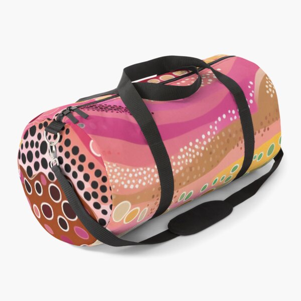 Item preview, Aboriginal Inspired Dot Art - Abstract Pink Waves Pattern designed and sold by GrinGalore.