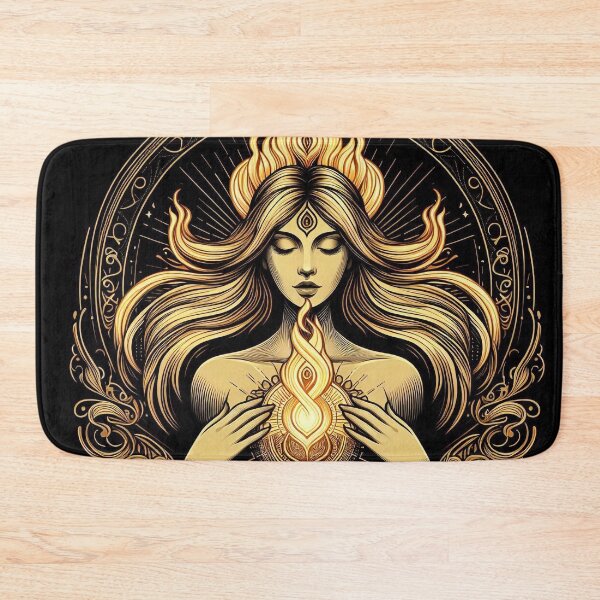 Item preview, She is Fire – Divine Feminine Flame Illustration designed and sold by Roberta Calabrese.