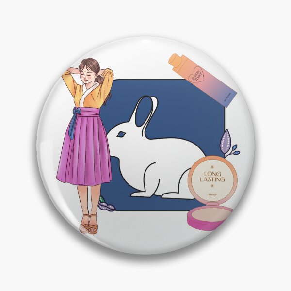 Item preview, Yellow Hanbok Lady and White Rabbit designed and sold by Kanniax.