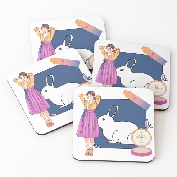 Item preview, Yellow Hanbok Lady and White Rabbit designed and sold by Kanniax.