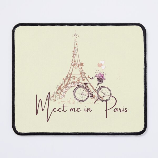 Item preview, Meet Me In Paris: Vintage Eiffel Tower & Floral Bicycle Art designed and sold by StyleNext.