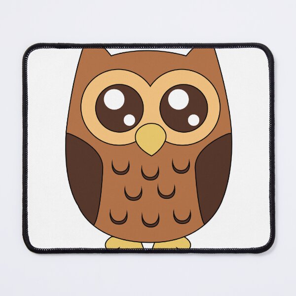 Item preview, Cute Brown Owl Cartoon Mascot Big Eyes Illustration designed and sold by Ciuszkoland.