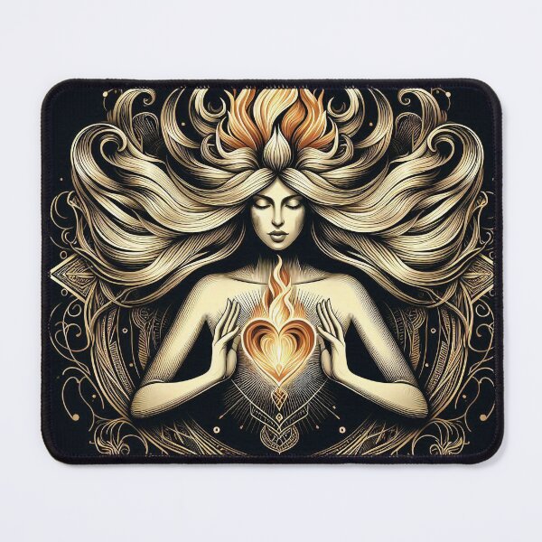 Item preview, She is Fire – Divine Feminine Flame Illustration designed and sold by Roberta Calabrese.