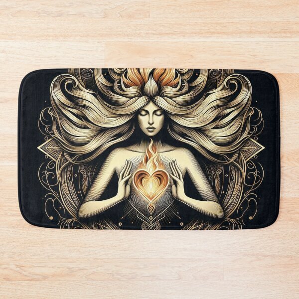 Item preview, She is Fire – Divine Feminine Flame Illustration designed and sold by Roberta Calabrese.