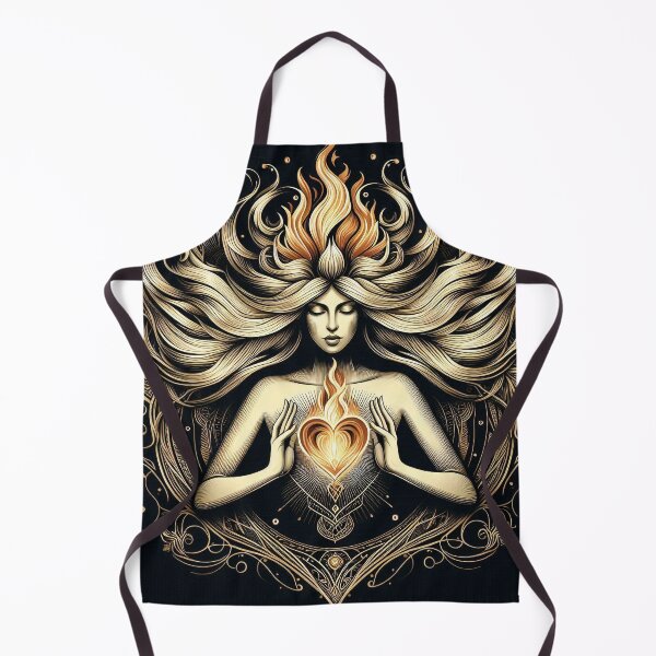 Item preview, She is Fire – Divine Feminine Flame Illustration designed and sold by Roberta Calabrese.