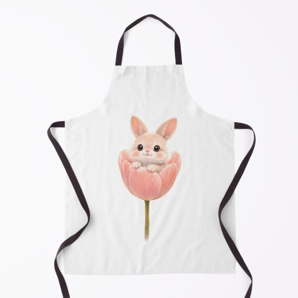 Item preview, Tiny Bunny in a Pink Tulip Flower - Cute Spring Pastoral Art designed and sold by lovelistivkaa.