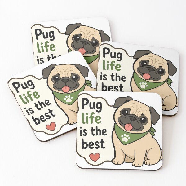 Item preview, Pug Life Is the Best Quote Sticker – Cute Pug Dog Lover Sticker designed and sold by Olivra.