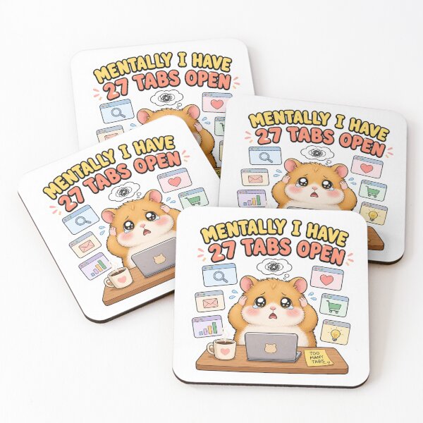 Item preview, Cute Hamster Overthinking Anxiety Gift Sticker designed and sold by Gentlestate.
