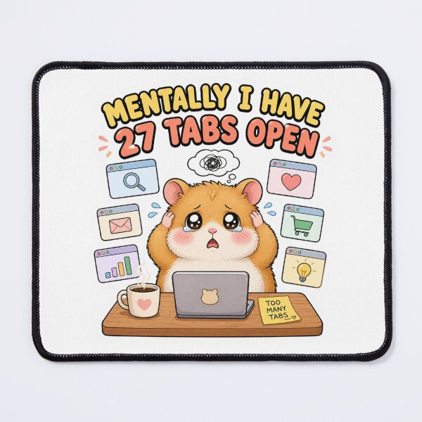 Item preview, Cute Hamster Overthinking Anxiety Gift Sticker designed and sold by Gentlestate.