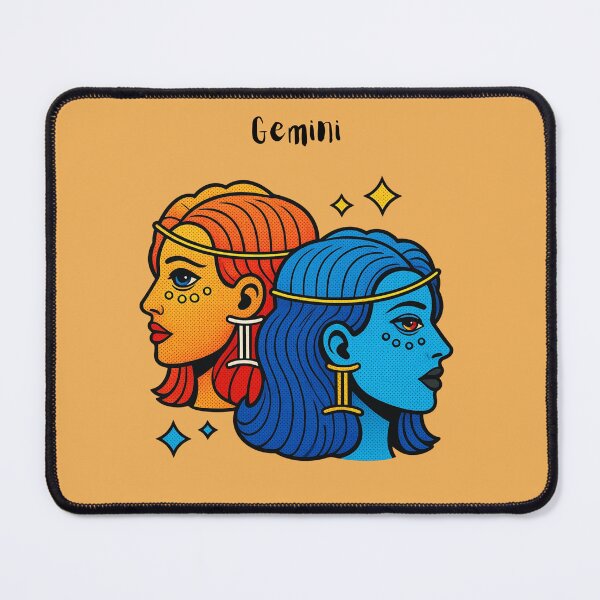 Item preview, Gemini Zodiac Sign Twin Souls Pop Art Illustration designed and sold by SolutionsArt.