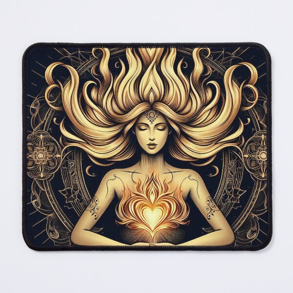 Item preview, She is Fire – Divine Feminine Flame Illustration designed and sold by Roberta Calabrese.