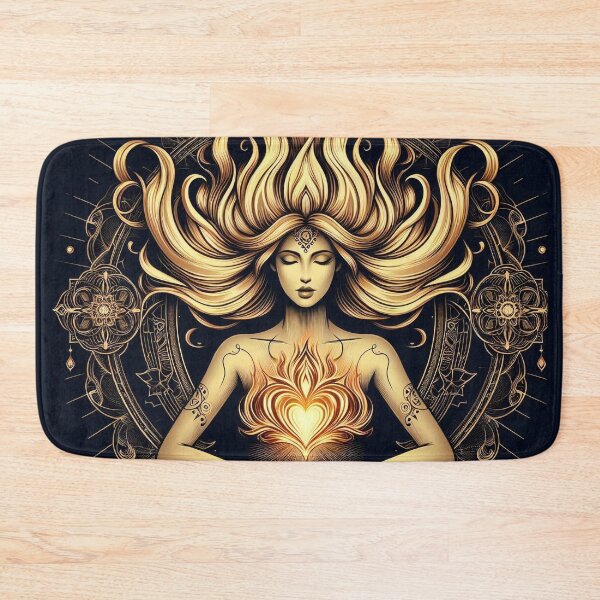 Item preview, She is Fire – Divine Feminine Flame Illustration designed and sold by Roberta Calabrese.