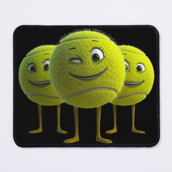 Item preview, Funny Tennis Ball Squad – Cute 3D Cartoon Characters – Tennis Lover Gift designed and sold by RDproject.