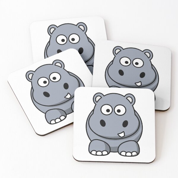 Item preview, Cute Grey Baby Hippo Cartoon Illustration designed and sold by Ciuszkoland.