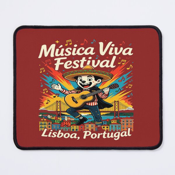 Item preview, Música Viva Festival Lisboa Portugal T-Shirt – Vintage Guitar Player Tee, Lisbon Music Festival Shirt, Colorful Cultural Design designed and sold by Sushikidsntod.