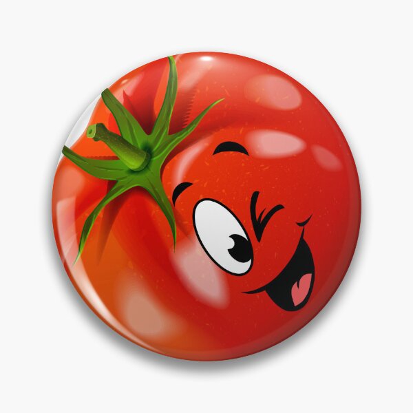 Artikelvorschau, Niedliche, zwinkernde Tomate im Kawaii-Stil | Lustige, lächelnde Gemüse-Cartoon-Zeichnung entworfen und verkauft von Pandey14.