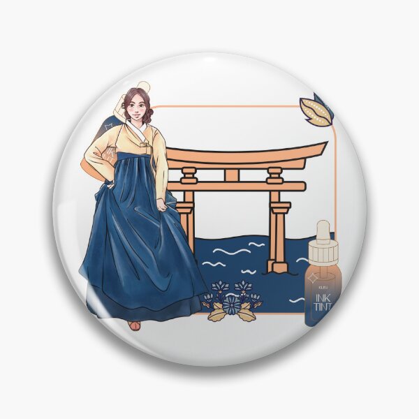 Item preview, Blue Hanbok Lady & Traditional Gate designed and sold by Kanniax.