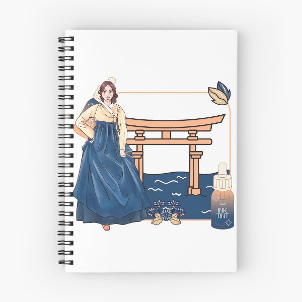 Item preview, Blue Hanbok Lady & Traditional Gate designed and sold by Kanniax.