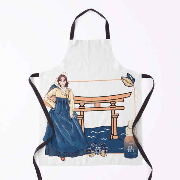 Item preview, Blue Hanbok Lady & Traditional Gate designed and sold by Kanniax.